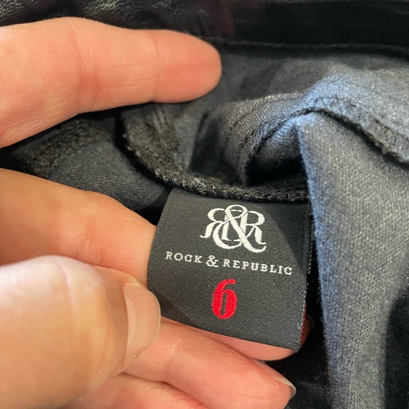 Women’s Rock & Republic Faux Leather Pants SZ 6 - Picture 3 of 9